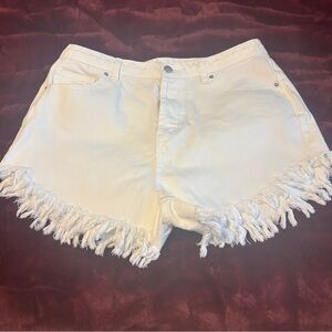 Wild Fable White Fringe Jean Shorts